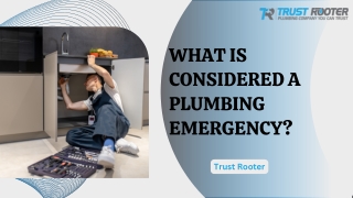 WHAT IS CONSIDERED A PLUMBING EMERGENCY
