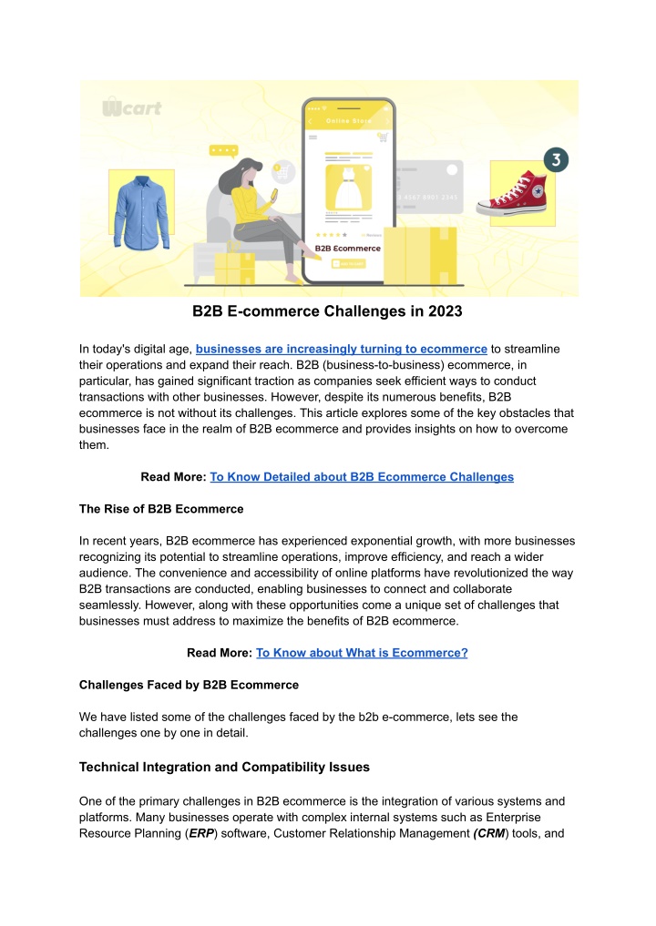 b2b e commerce challenges in 2023