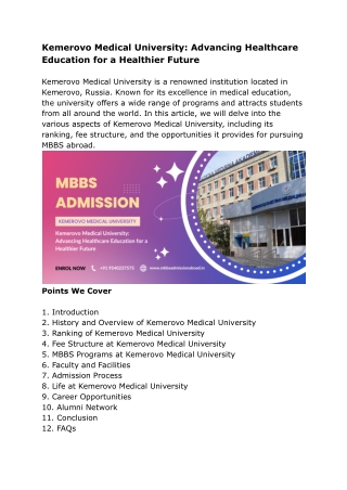 Kemerovo Medical University_ Advancing Healthcare Education for a Healthier Future