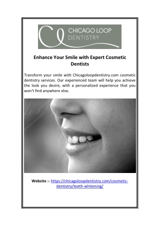Enhance Your Smile with Expert Cosmetic Dentists