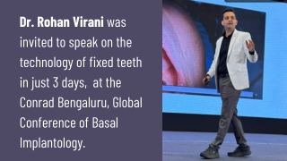 Dr. Rohan Virani's participation in the Global Conference in Implantology