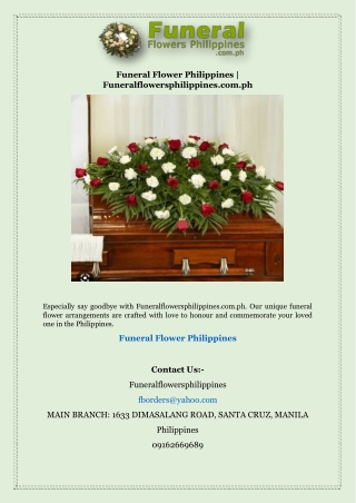 Funeral Flower Philippines | Funeralflowersphilippines.com.ph