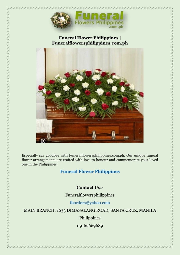 funeral flower philippines