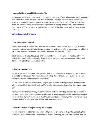 purposeful airforce exam 2023 preparation tips