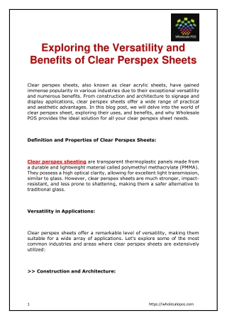 exploring the versatility and benefits of clear