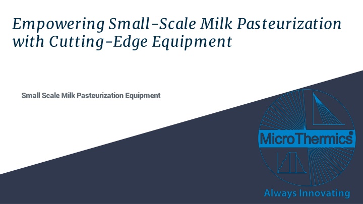 small scale milk pasteurization equipment