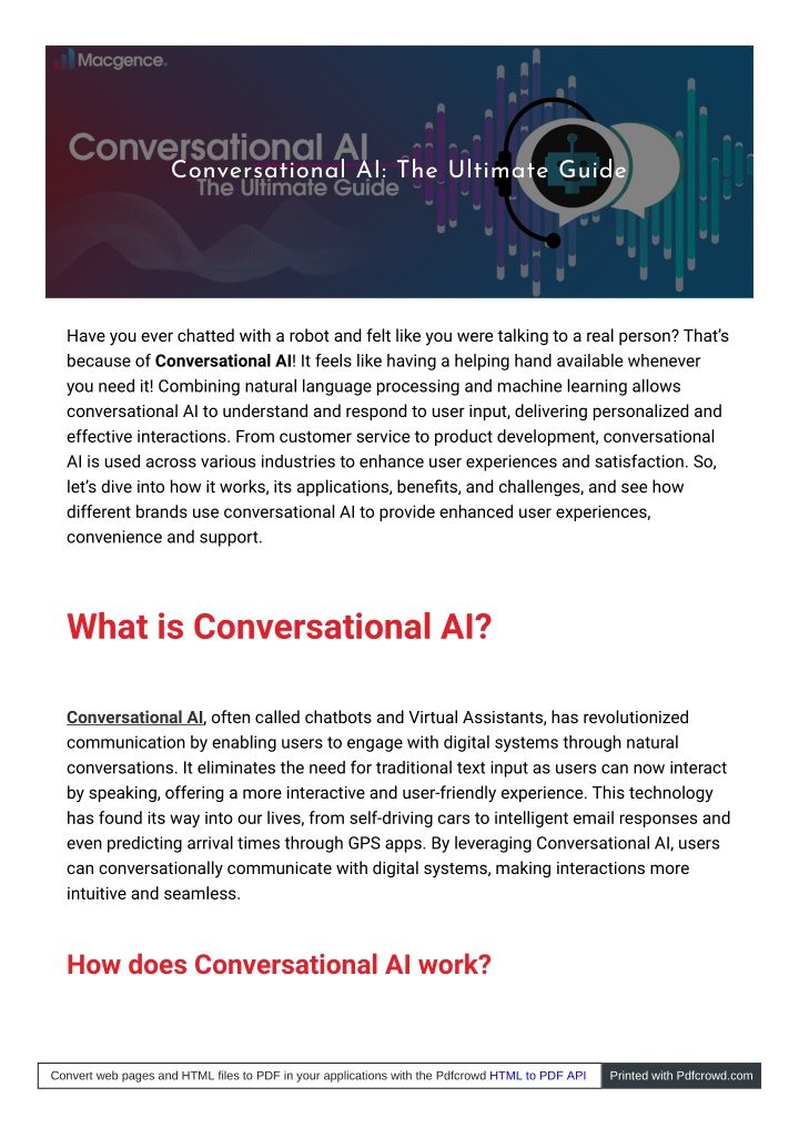 conversational ai the ultimate guide