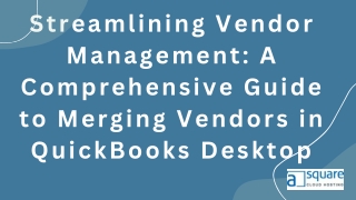 Effortless Vendor Merge QuickBook : Simplify Your Vendor List in QB