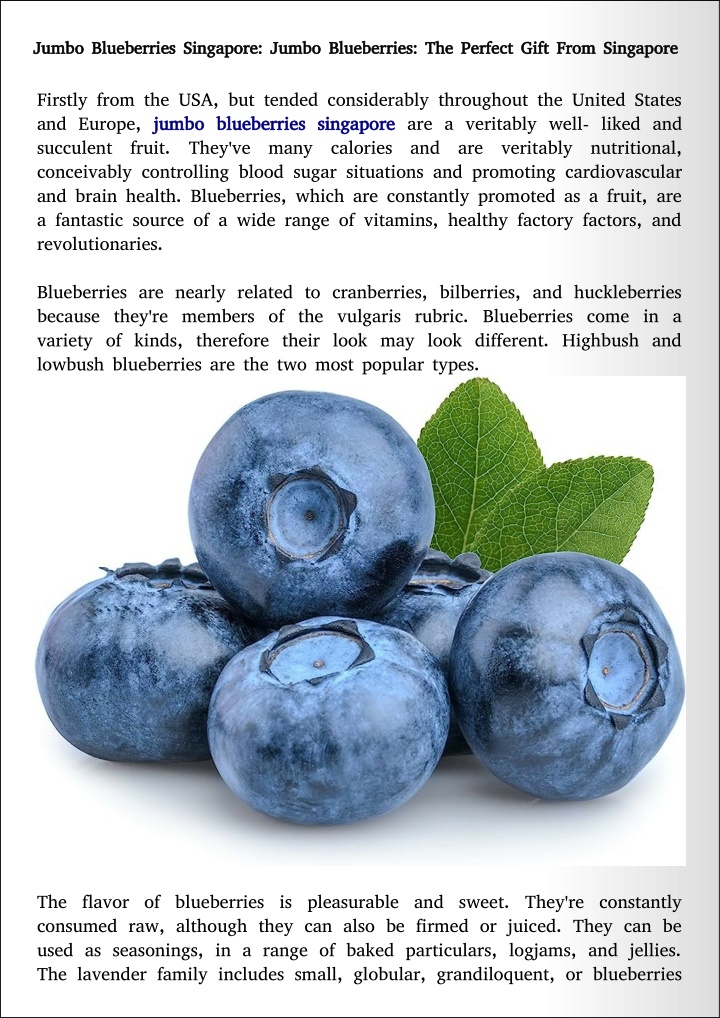 jumbo blueberries singapore jumbo blueberries