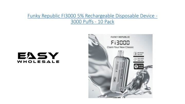 funky republic fi3000 5 rechargeable disposable device 3000 puffs 10 pack