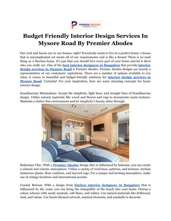 budget friendly interior design services