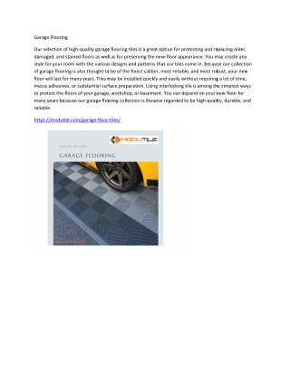 garage flooring