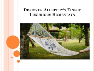 Discover Alleppey's Finest Luxurious Homestays