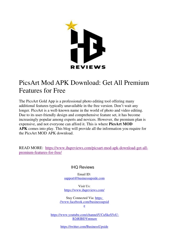 picsart mod apk download get all premium features