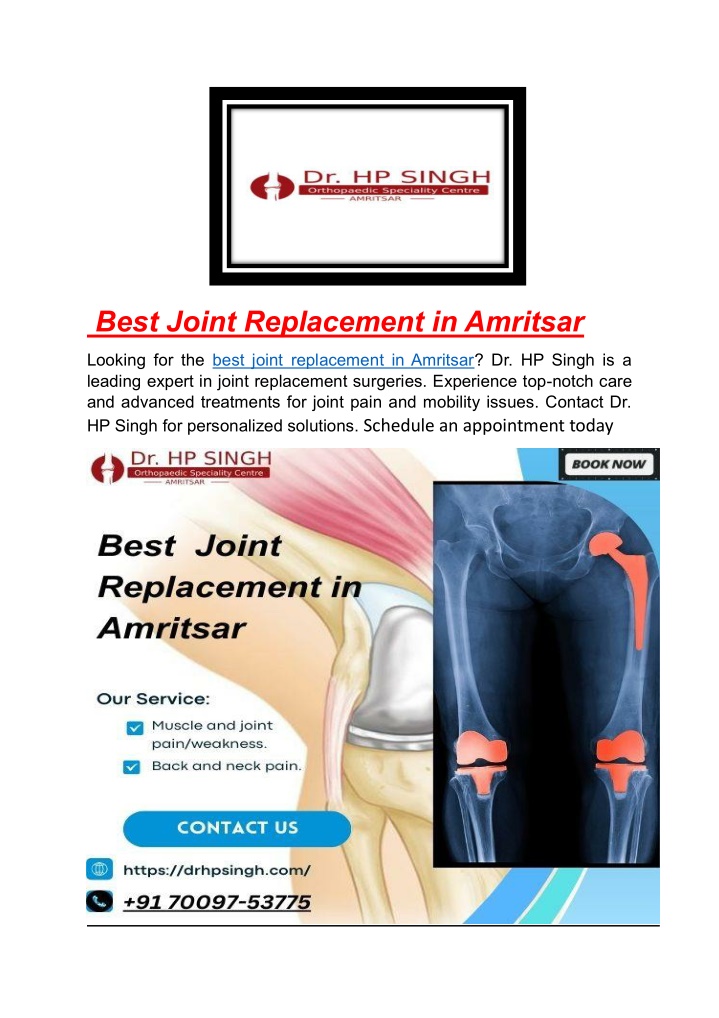 best joint replacement in amritsar