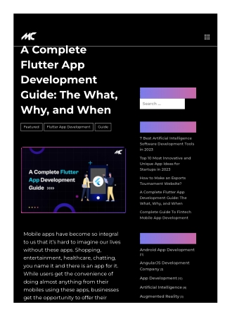 A Complete Flutter App Development Guide