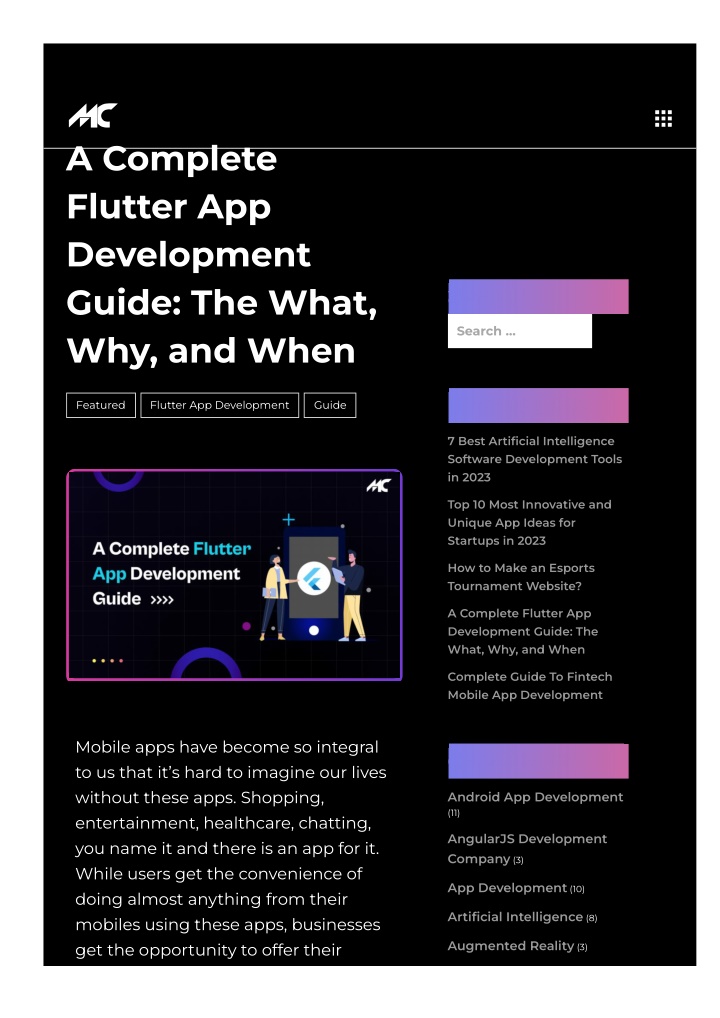 a complete flutter app development guide the what