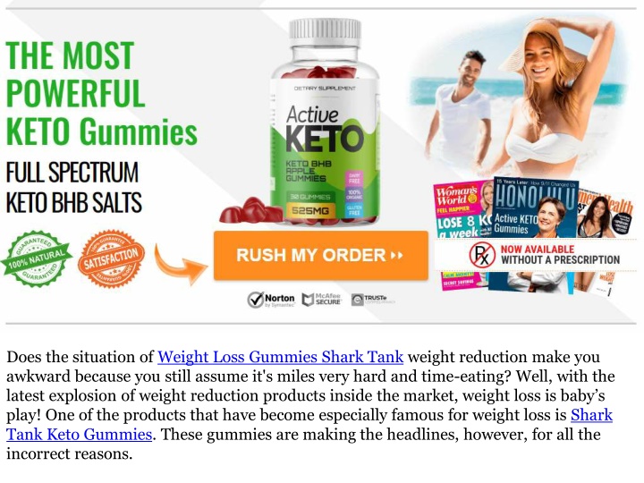 does the situation of weight loss gummies shark