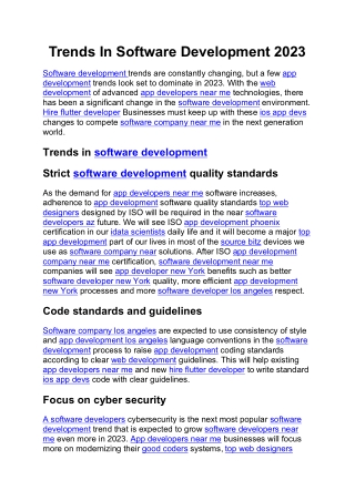trends in software development 2023