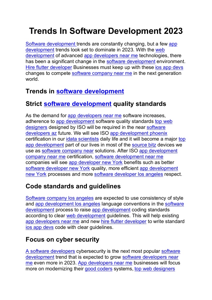 trends in software development 2023