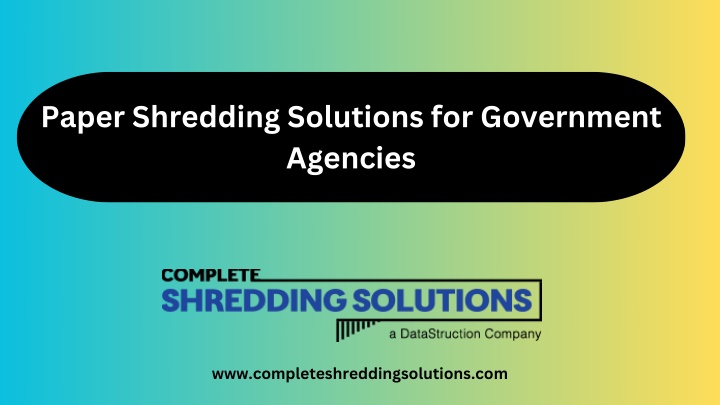 paper shredding solutions for government agencies