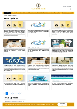 Stay Informed: Exploring the Recent Transformations in GST with Real-Time Tax