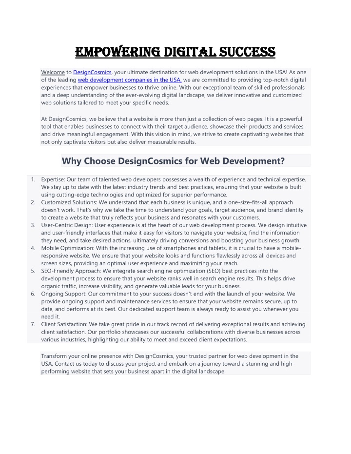 empowering digital success empowering digital