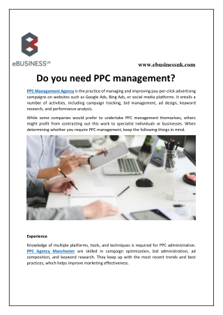 Do you need PPC management?