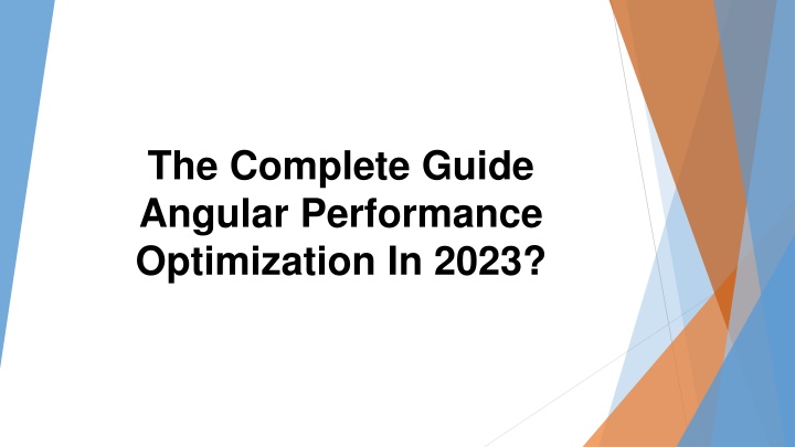 the complete guide angular performance