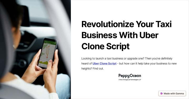revolutionize your taxi business with uber clone