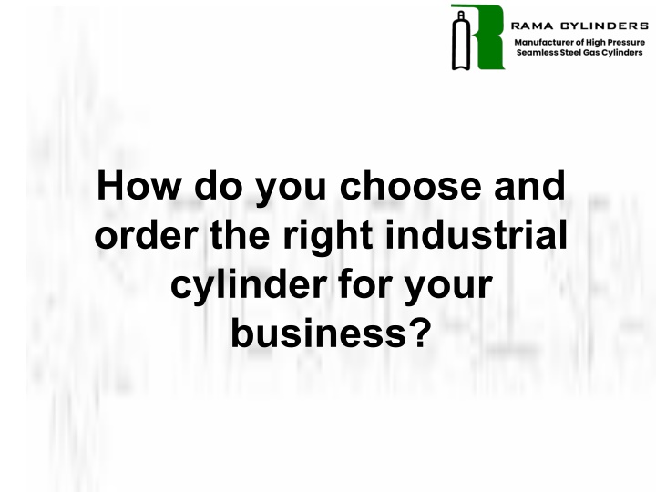 how do you choose and order the right industrial