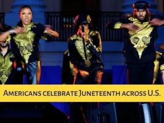 Americans mark Juneteenth with marches, music and reflection