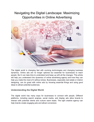 Navigating the Digital Landscape_ Maximizing Opportunities in Online Advertising