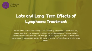 Long-Term Effects of Lymphoma Treatment: What to Expect