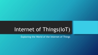 IoT(Internet of Things)
