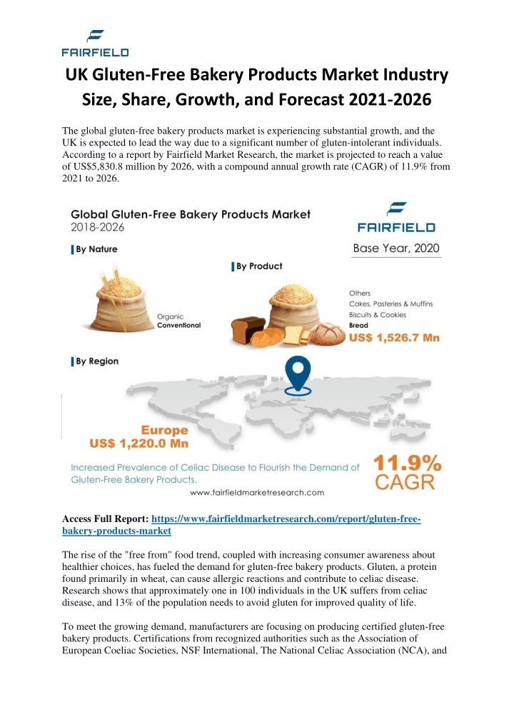 uk gluten free bakery products market industry
