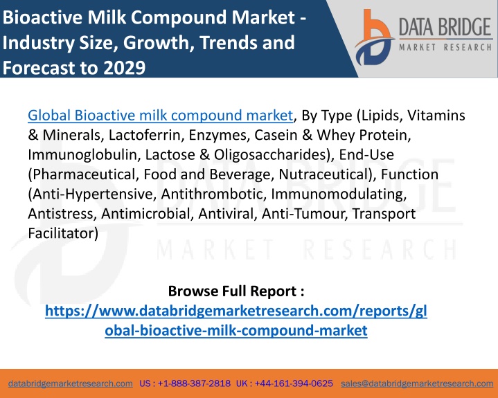 bioactive milk compound market industry size