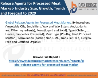 release agents for processed meat market industry