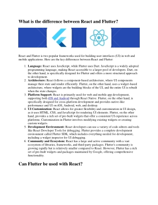 React Vs flutter  Which is Better.edited