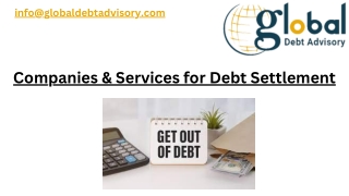 Companies & Services for Debt Settlement