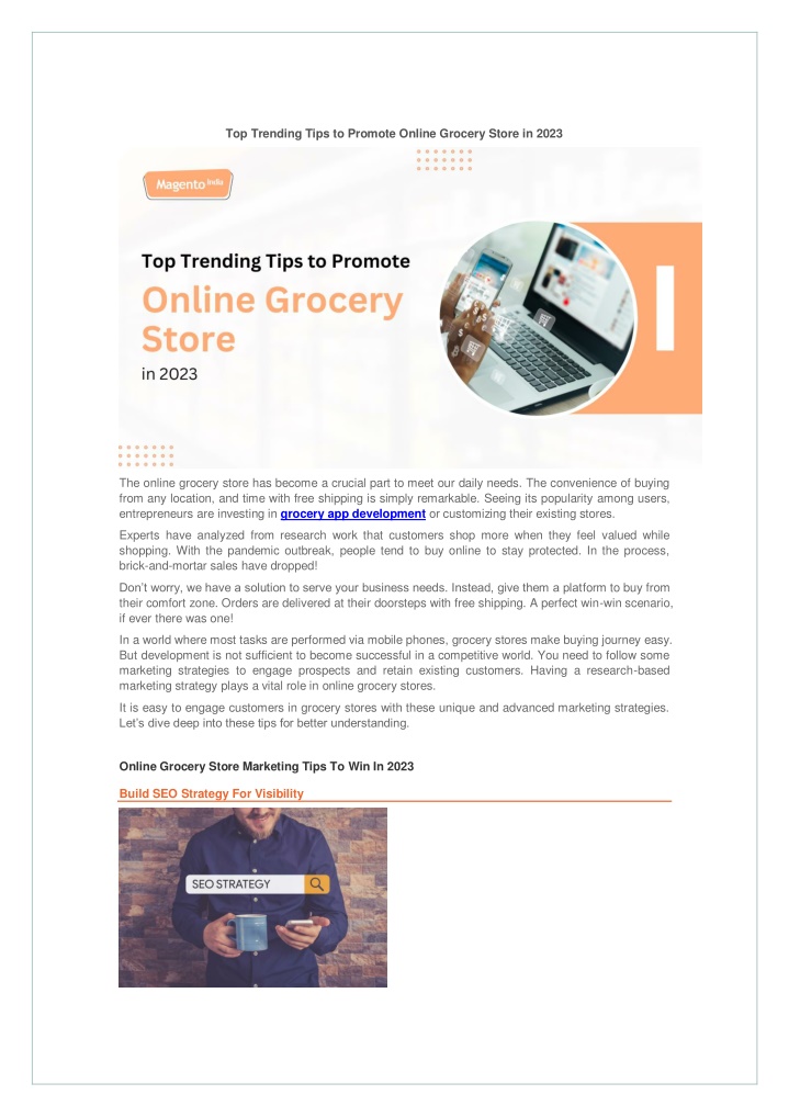 top trending tips to promote online grocery store
