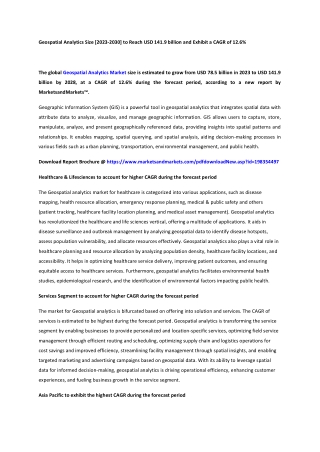 geospatial analytics size 2023 2030 to reach