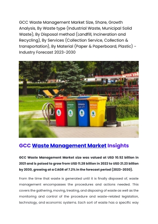 gcc waste management market size share growth