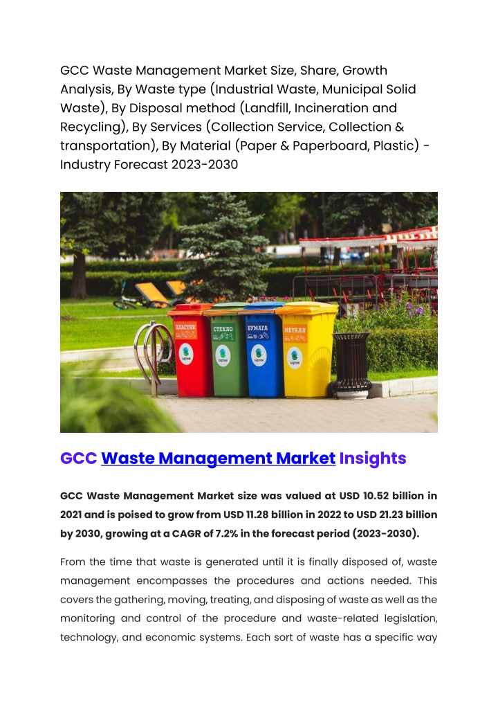 gcc waste management market size share growth
