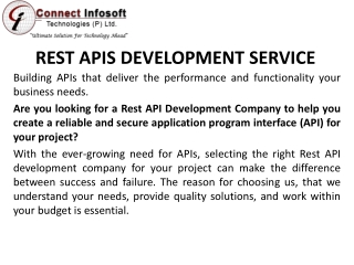 Rest API Development Services