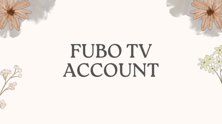fubo tv account