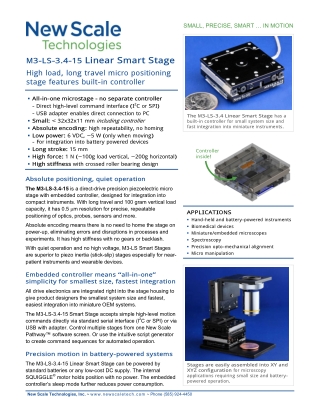 New Scale M3-LS-3.4-15-XZ Technology