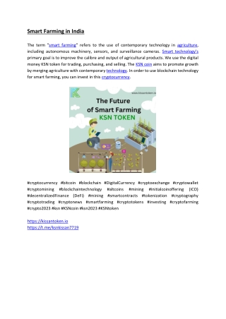 smart farming in india the term smart farming