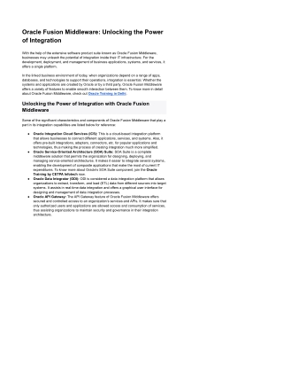 Oracle Fusion Middleware_ Unlocking the Power of Integration - Google Docs