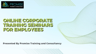 Online Corporate Training Seminars for Employees